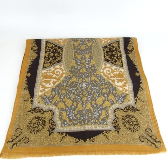 Authentic ETRO long Stall silk/wool [Used] - Picture 1 of 6